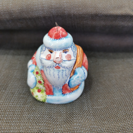 Ёлочная игрушка-колокольчик "Дед Мороз", керамика